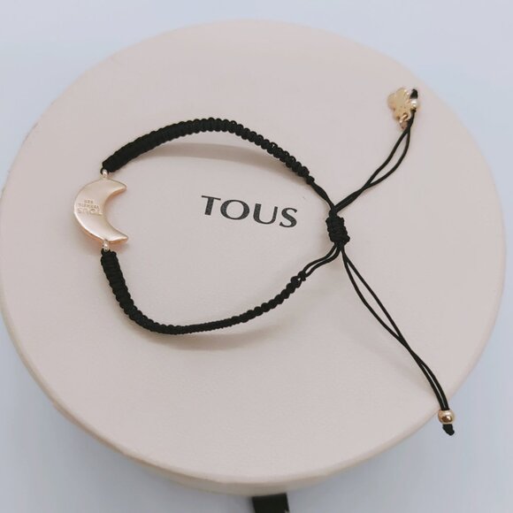 TOUS Bracelet Rose Vermeil Silver Super Power Bracelet with Cord and Spinel - Picture 4 of 9